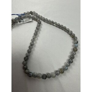 Natural‎ Labradorite Gemstone Bead Strand 6mm Flashy Gray Crystal Jewelry Making